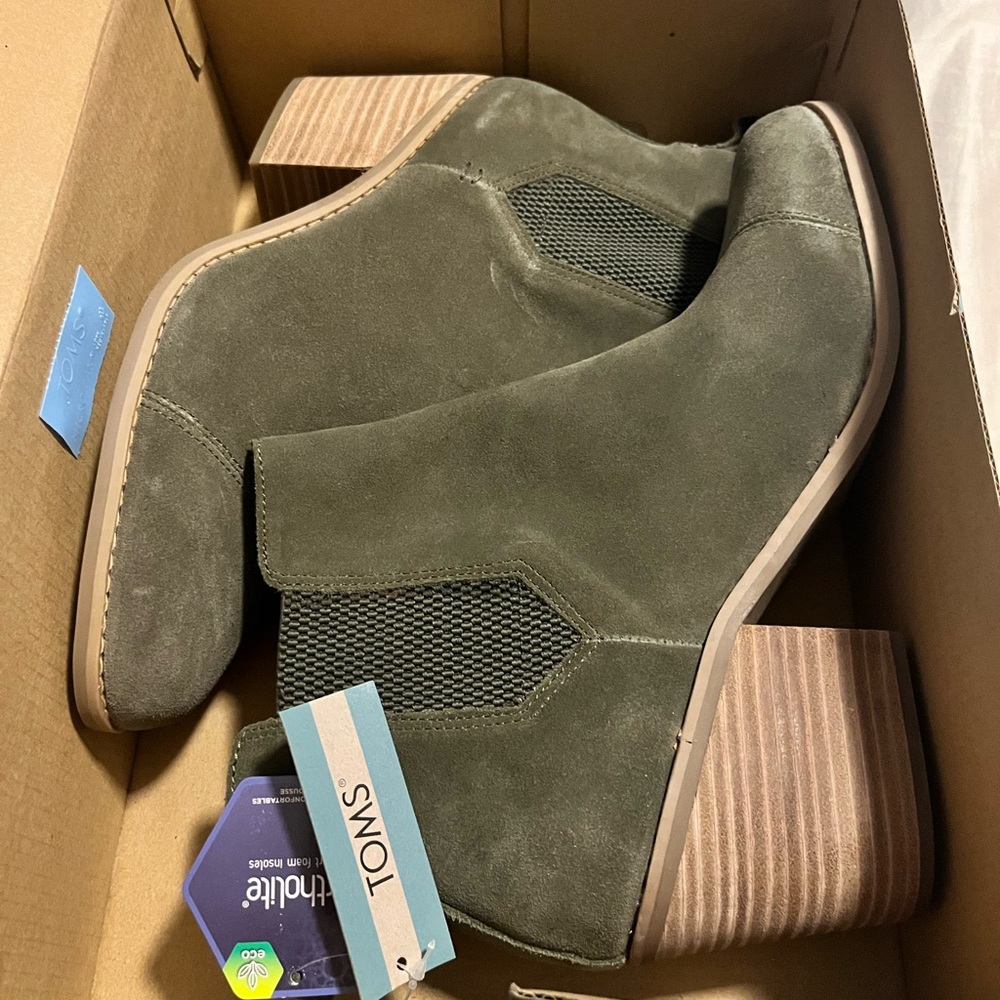 TOMS suede booties
